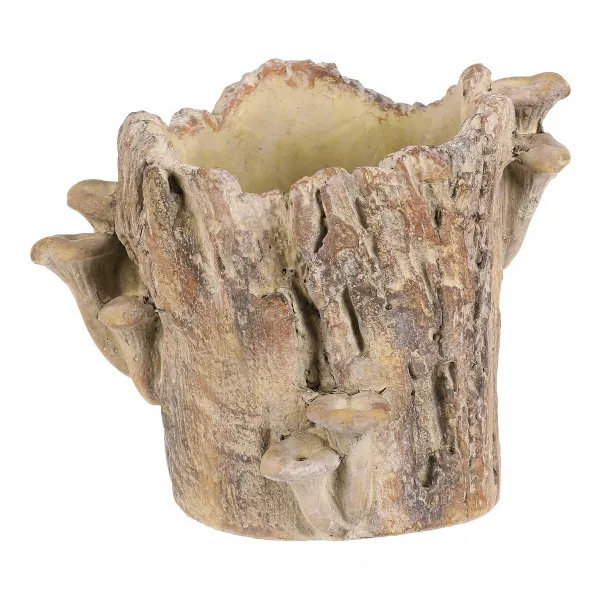 Obal betónový - peň s hubami, 20 x 18 x 18 cm, 20 cm
