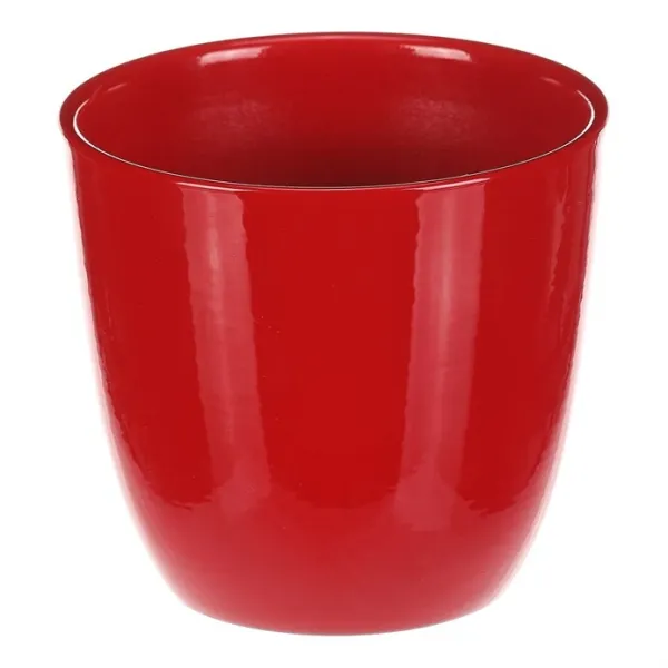 Keramický obal na kvety Terakota, pr. 10 cm, červená