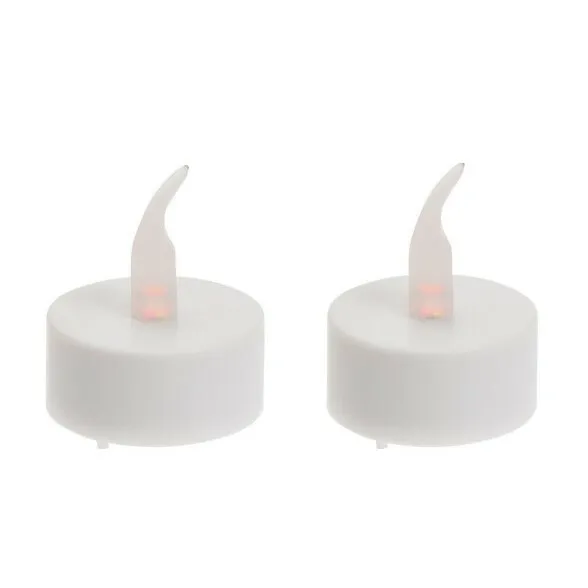 LED blikajúce čajové sviečky, 3,8 cm, set 2 ks, na batérie, časovač