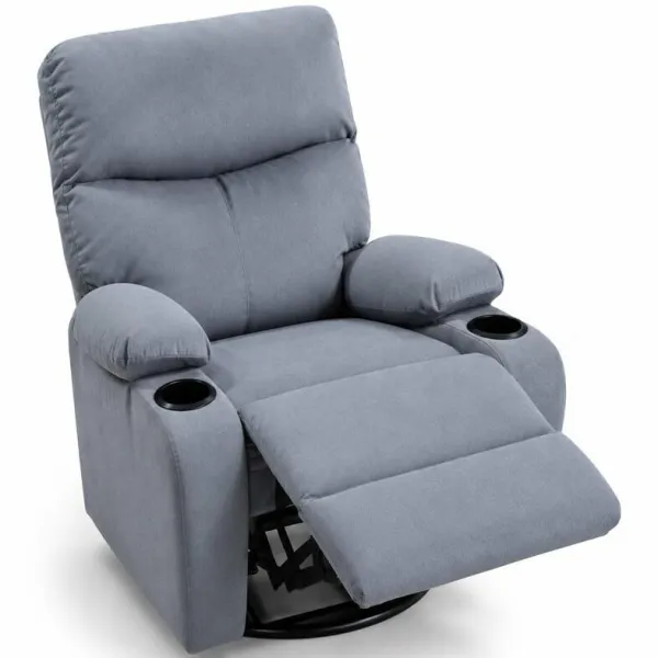 Relaxačné polohovateľné kreslo LOUNGE, šedé