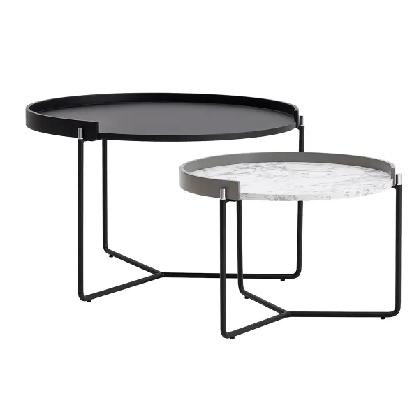 Odkladací stolík Mandy Athracite, 2 ks
