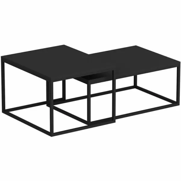 Odkladací stolík Leka Black, 2 ks