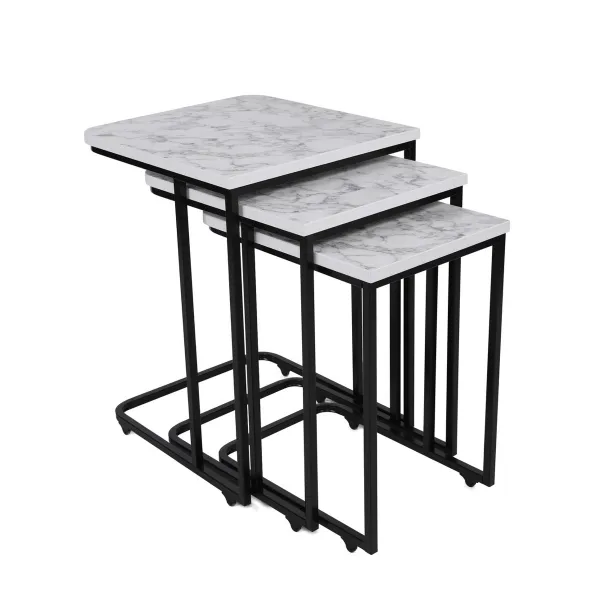 Odkladací stolík Metal Zigon, 3 ks