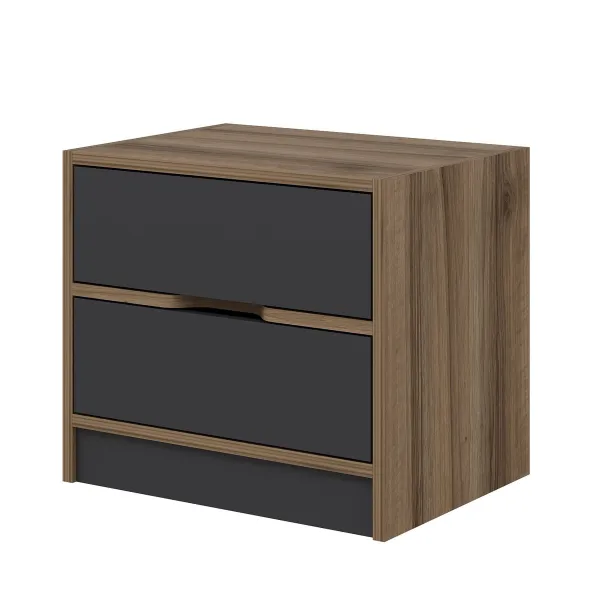 Nočný stolík Elina Walnut Anthracite