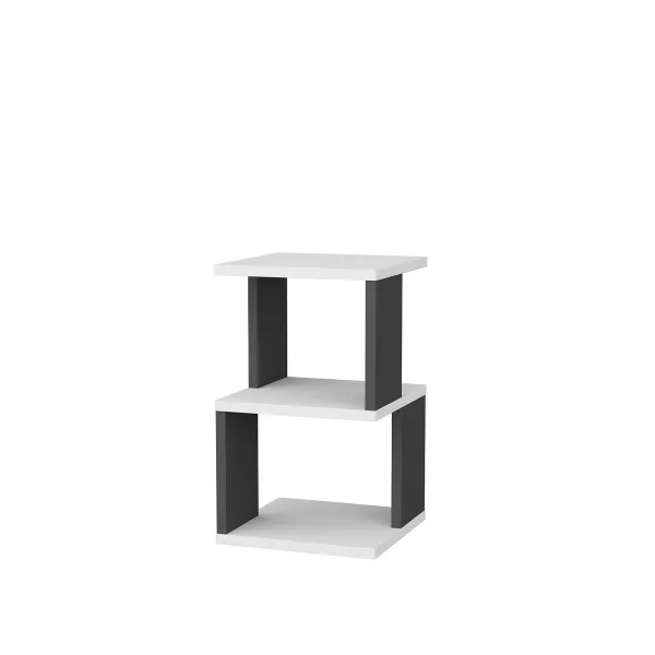 Nočný stolík Carter White Anthracite