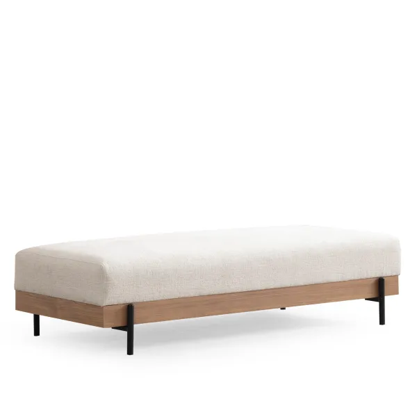 Taburet Eti Oak Pouffe White