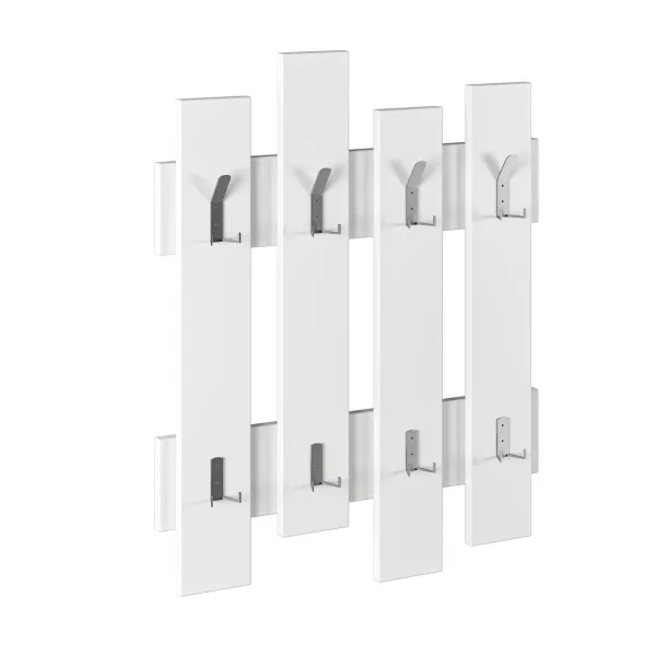 Nástenný vešiak Wave White