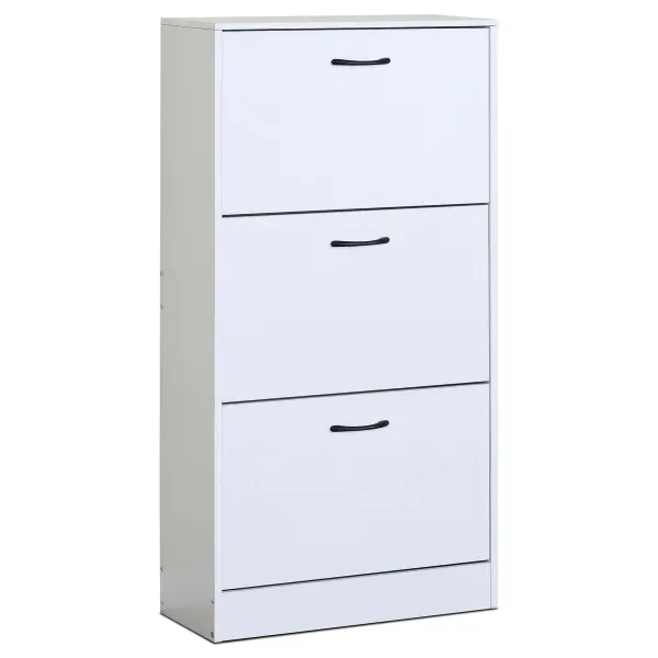 Botník s priehradkami G1016 WT, biela, 3 poschodia