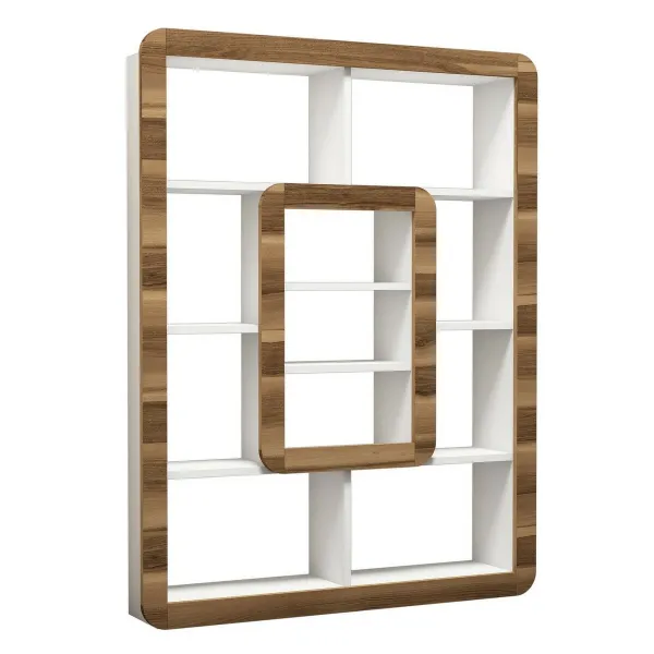Knižnica Orkide White and Walnut