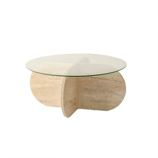 Konferenčný stolík Bubble Travertine