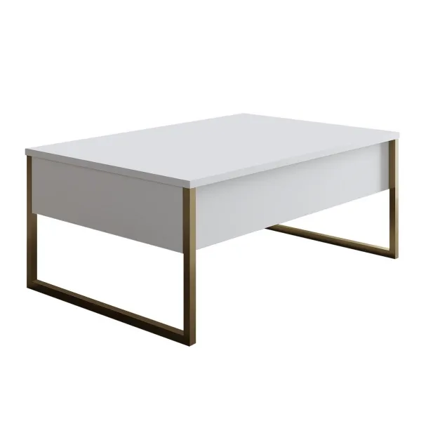 Konferenčný stolík Luxe White and Gold