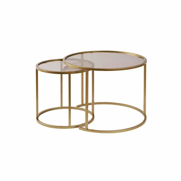 Súprava konferenčných stolíkov Aurum Gold and Bronze 60 cm, 2 ks