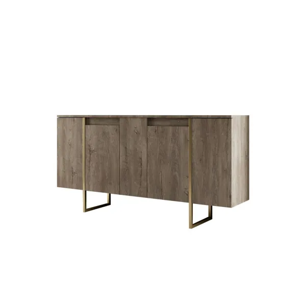 Skrinka Luxe Walnut and Gold