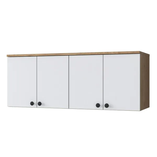 Nástenná skrinka Bany Walnut and White