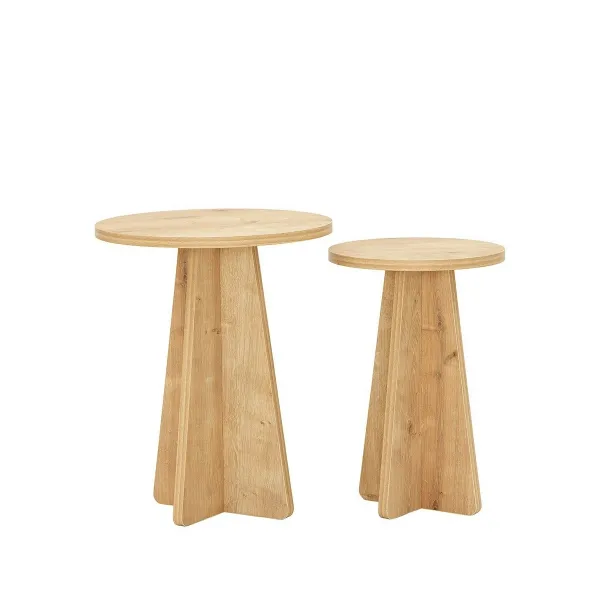 Súprava odkladacích stolíkov Mushroom Sapphire Oak, 2 ks