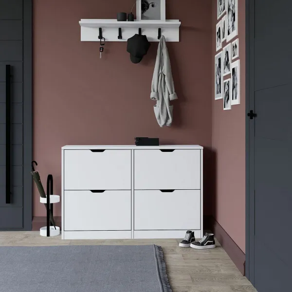 Skrinka na topánky Duru Matte White