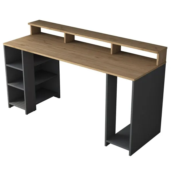 Pracovný stôl Hamin Walnut and Anthracite
