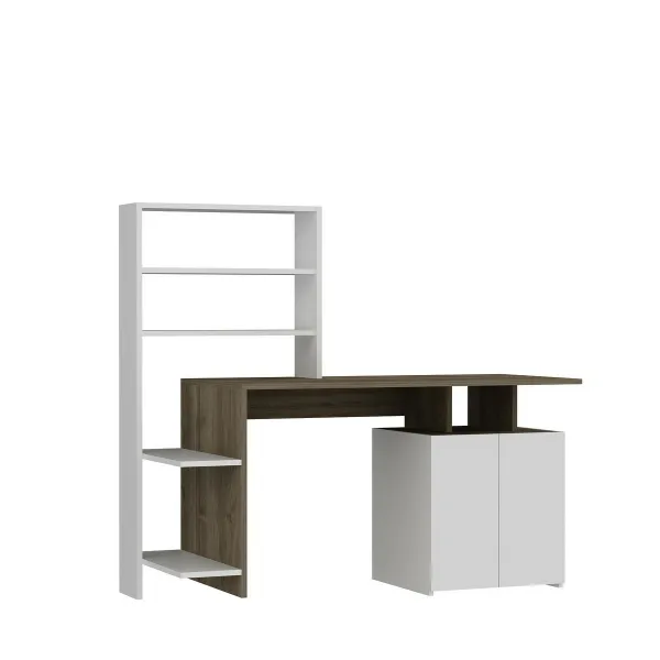 Pracovný stôl Melis Walnut and White