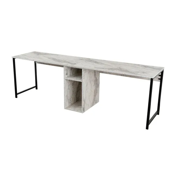 Pracovný stôl Twin Freesia Marble and Black