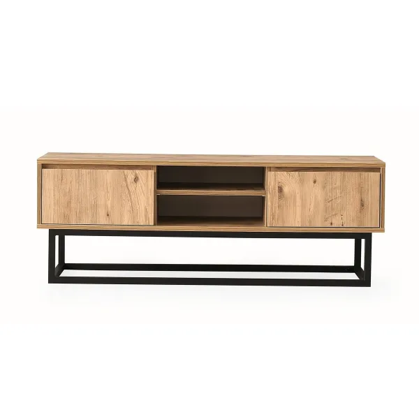 Televízny stolík Belinda Pine and Black II, L