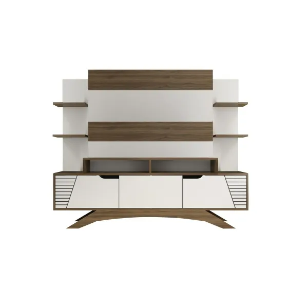 Televízna stena Deparo Walnut and White