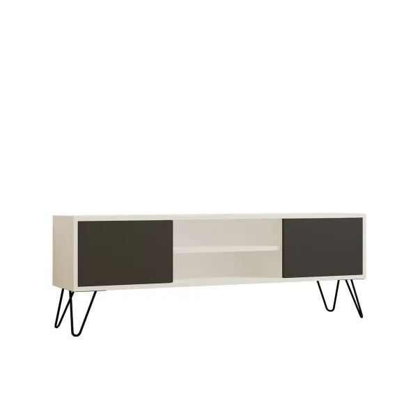 Televízny stolík Hare White and Anthracite