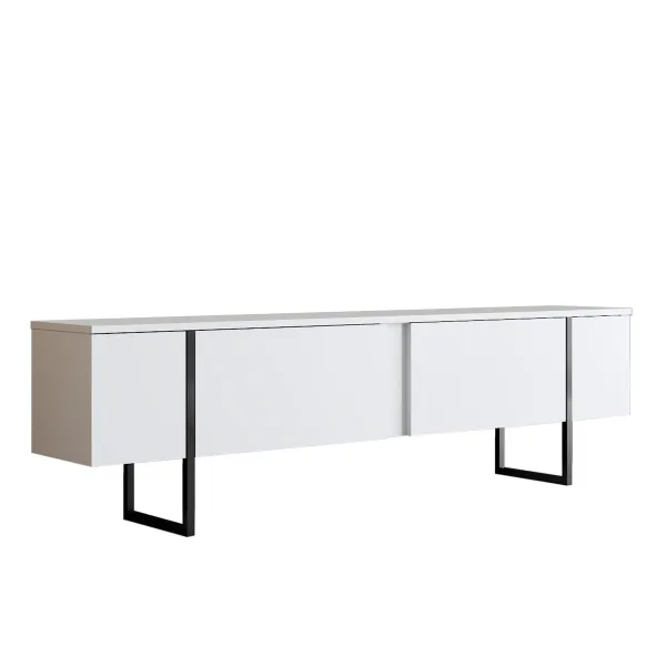 Televízny stolík Luxe White and Black