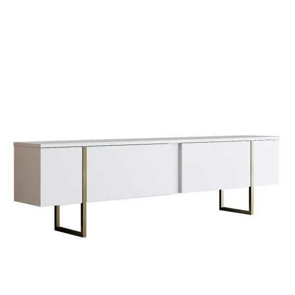Televízny stolík Luxe White and Gold