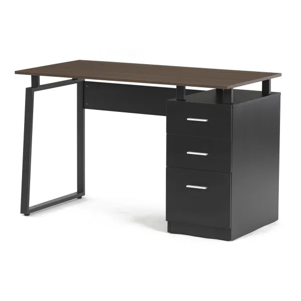 Kancelársky stôl 3218 OAK, čierny a dubový