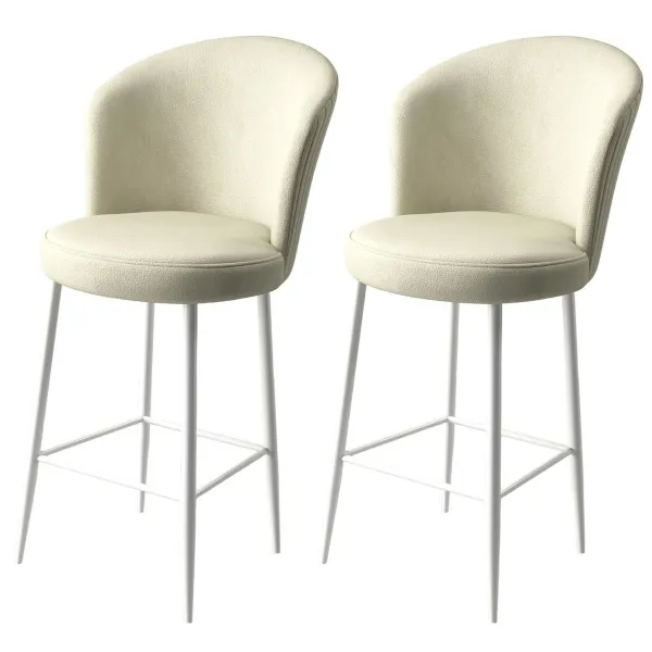 Súprava barových stoličiek Alte Cream and White, 2 ks, 2 ks