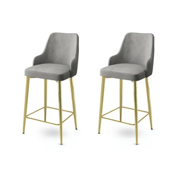 Súrpava barových stoličiek Enox Grey and Gold, 2 ks, 2 ks