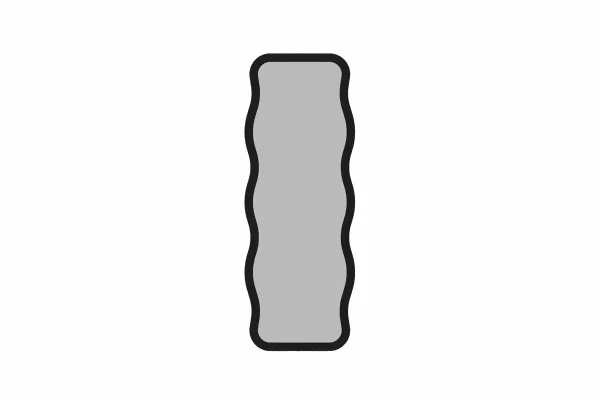 Zrkadlo Aror Black 50 x 160 cm