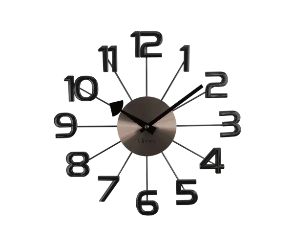 Nástenné hodiny LAVVU LCT1042 Design Numerals, antracit, 37cm