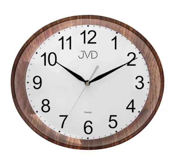 Nástenné hodiny JVD HP664.10 – s tichým chodom a oválnym dizajnom (30 cm)