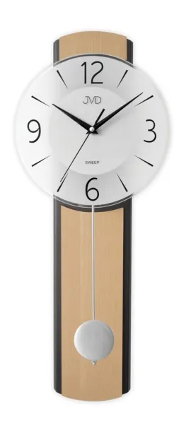 Drevené sklenené kyvadlové hodiny JVD NS22017/68, 60cm