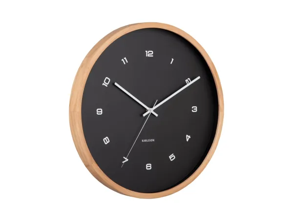 Nástenné hodiny Karlsson Grace KA5942BK (40 cm) - čierne kovové