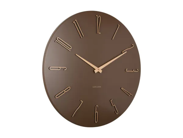 Nástenné hodiny Karlsson Esmerado KA6073BR – 60 cm, tichý chod