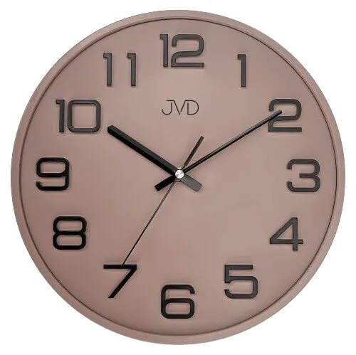 Nástenné hodiny JVD sweep HX2472.11, 30cm hnedé