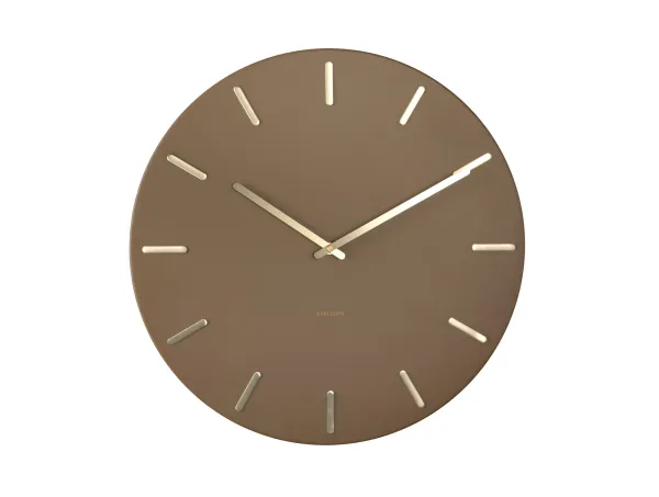 Luxusné nástenné hodiny Karlsson Charm KA5716BR – hnedá (45 cm)