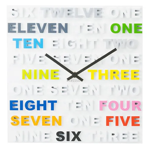 Nástenné hodiny Karlsson 5220MC, One Two Three, 35cm