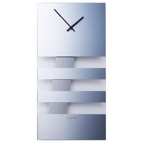 Hodiny na stenu Nextime BOLD STRIPES 2855mi zrkadlové 38x19cm
