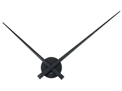 Nástenné hodiny Karlsson Little Big Time 450050 (90 cm) - čierne