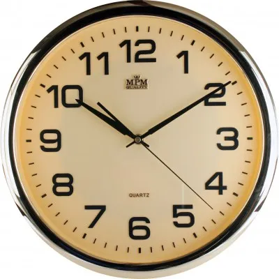 Nástenné hodiny MPM, 2450.8080.SW - zlatá/zlatá, 36cm