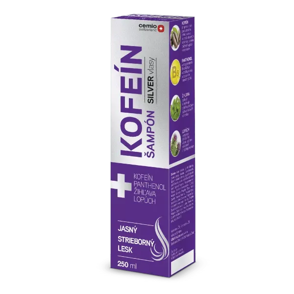 Cemio KOFEÍN šampón pre silver vlasy, 250 ml