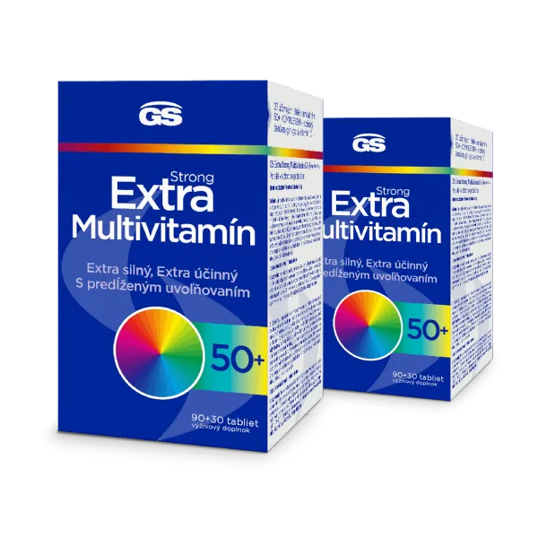 GS Extra Strong Multivitamín 50+, 2× 120 tabliet