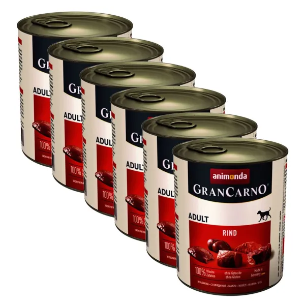 Animonda GranCarno Fleisch Adult hovädzie mäso - 6x800 g
