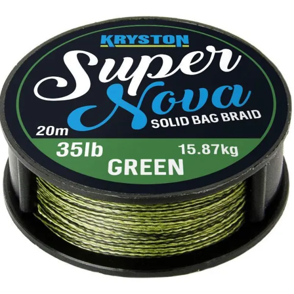 KRYSTON Pletená šnúrka Super Nova 20m Zelená, 15lbs