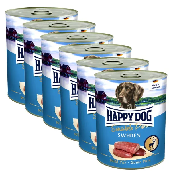 Happy Dog Wild Pur Sweden divina, 6 x 800g