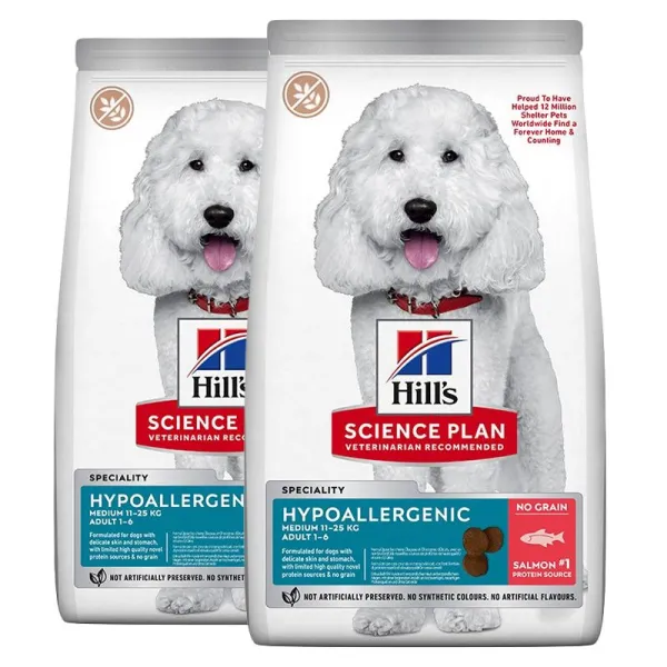 Hill's Science Plan Hypoalergénne pre stredné dospelé psy s lososom 2 x 12 kg