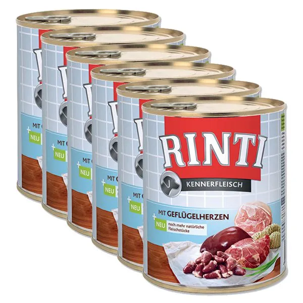 RINTI Hydinové srdcia - konzerva 6 x 800g